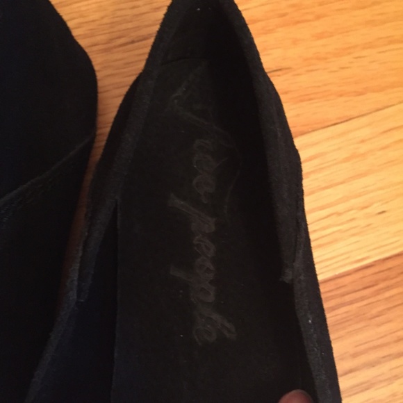 NEW Free People Black Suede Gemstone Moccasins - Picture 4 of 6